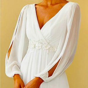 Vintage white wedding dress